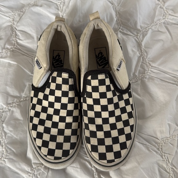 Great condition Vans Off The Wall 508731 Black off White Checkers Sneakers - Picture 3 of 8